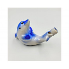 Свистулька Дельфин синий оптом